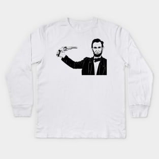 Abe Shot First Kids Long Sleeve T-Shirt